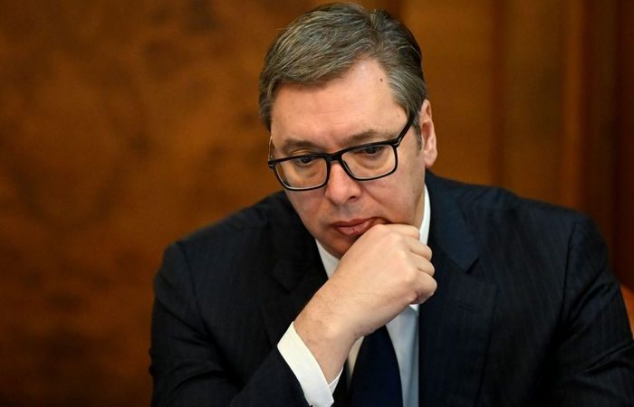 Фото: Президент Сербии Александр Вучич на заседании кабинета министров Сербии в Белграде 23 января 2023 года. (ANDREJ ISAKOVIC/AFP via Getty Images)