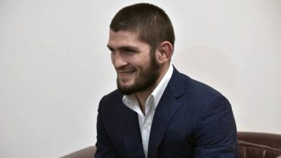 Российский боец ​​смешанных единоборств , Чемпион UFC в легком весе Хабиб Нурмагомедов. (Russian Presidency / Handout/Anadolu Agency via Getty Images)