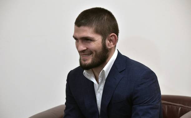 Российский боец ​​смешанных единоборств , Чемпион UFC в легком весе Хабиб Нурмагомедов. (Russian Presidency / Handout/Anadolu Agency via Getty Images)