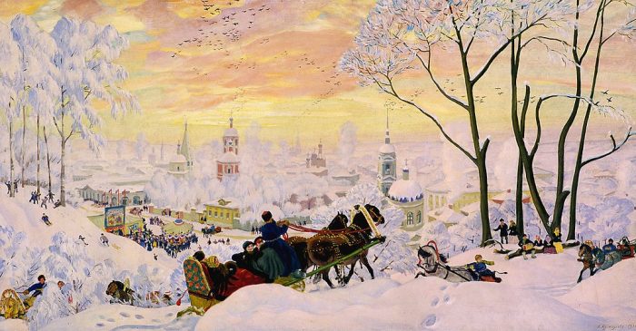 <em>Борис Кустодиев, «Масленица», 1916 год. Фото: commons.wikimedia.org/ Creative Commons/общественное достояние</em>
