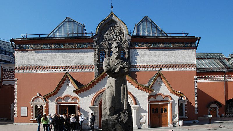  Третьяковская галерея в Москве. Памятник Третьякову работы А.П. Кибальникова. Фото: 
Andrey(Russia) /wikimedia.org/CC BY 2.0