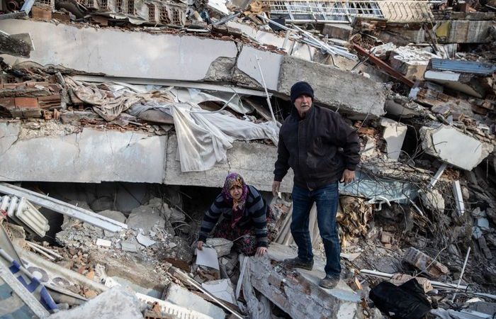 Фото: Землетрясение в Хатае, 7 февраля 2023 года. (Burak Kara/Getty Images)