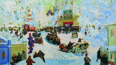 «Масленица», 1919 год. Национальный художественный музей Республики Беларусь, Минск. Автор изображения: commons.wikimedia.org / Борис Михайлович Кустодиев / Creative Commons