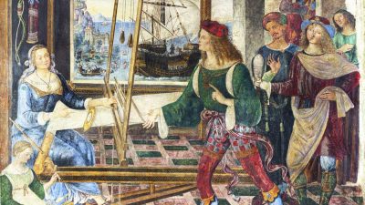 «Пенелопа и её женихи» — фреска итальянского художника Бернардино ди Бето. (public domain)