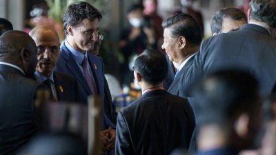 Премьер-министр Канады ДжастинТрюдо на саммите лидеров стран G-20 на Бали, Индонезия, 15 ноября 2022 года. (Adam Scotti/Prime Minister’s Office Canada/AFP)