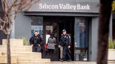 Silicon Valley Bank. (NOAH BERGER/AFP via Getty Images)