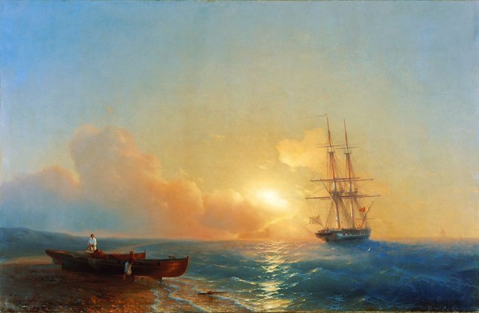 И. Айвазовский, «Рыбаки на берегу» (1852). (Public Domain)