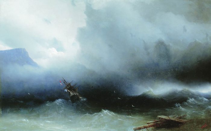 И. Айвазовский, «Буря на море» (1850). (Public Domain)