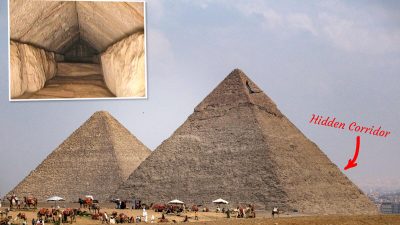 (Фон: Amir Makar/AFP via Getty Images; врезка: The Egyptian Ministry of Antiquities/Handout via Reuters)