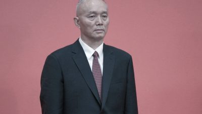 Цай Ци, секретарь Пекинского горкома Коммунистической партии Китая, в Большом зале народных собраний в Пекине, 23 октября 2022 г. (WangZhao/AFPviaGettyImages)