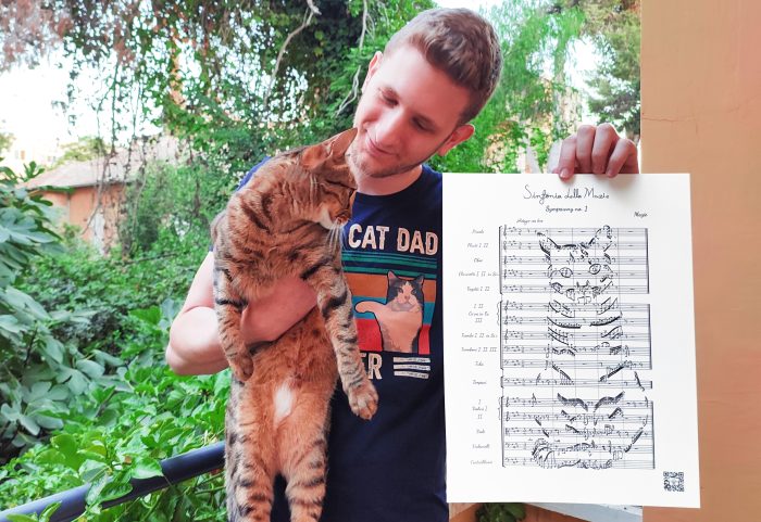 Оксман с первой «симпауни» Мази.(Courtesy of Noam Oxman/@sympawnies/Sympawnies)