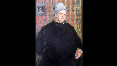 В. А. Гиляровский.. «Король репортёров», портрет работы С. Малютина (1915). (Общественное достояние)