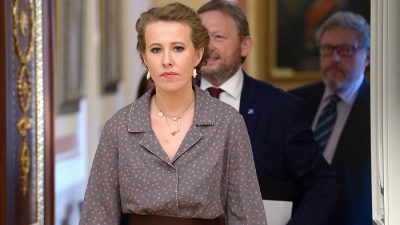 Телеведущая и журналистка Собчак. (Press Service of the President of the Russian Federation/ commons.wikimedia.org/CC BY 4.0)