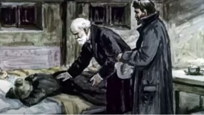 Эскиз к рассказу А. И. Куприна «Чудесный доктор».
 (Скриншот / youtube.com)
