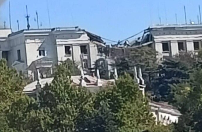 ВСУ нанесли ракетный удар по штабу Черноморского флота в Севастополе (видео) Фото: Канал «112»/t.me