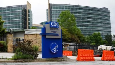 Штаб-квартира Центров по контролю и профилактике заболеваний (CDC) в Атланте 23 апреля 2020 г. (Tami Chappell/AFP via Getty Images)