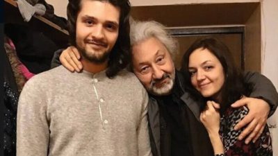 Фото: Стас Намин с детьми. (Канал «112»/telegram.org)
