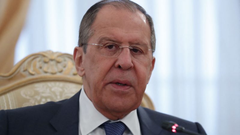 Глава МИД РФ Сергей Лавров. (Photo by MAXIM SHIPENKOV/POOL/AFP via Getty Images)