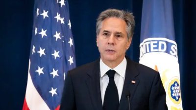 Госсекретарь США Энтони Блинкен выступает во время открытия Бюро глобальной безопасности здравоохранения и дипломатии при Государственном департаменте в Вашингтоне 1 августа 2023 года. (Мадалина Василиу / The Epoch Times)
