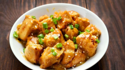 Куриное филе с чесноком в медово-соевом соусе. (culinary blog)