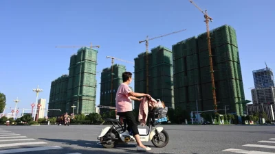 Жилой комплекс компании Evergrande в Чжумадяне, центральная китайская провинция Хэнань, 14 сентября 2021 года. (Jade Gao/AFP via Getty Images)