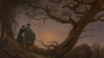 Каспар Давид Фридрих «Двое мужчин, созерцающих луну», около 1825–30 гг. (Public Domain)  