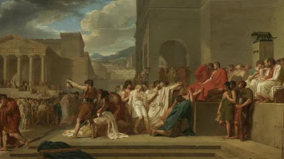 «Брут, осуждающий своих сыновей на смерть», около 1788 года, Гийом Летьер. Масло на холсте. Институт искусств Кларка, Массачусетс. (The Clark)