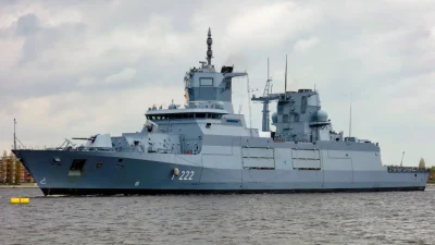Фрегат «Баден-Вюртемберг» в Вильгельмсхафене, Германия, 24 апреля 2017 года. (Ein Dahmer, CC BY-SA 4.0 via Wikimedia Commons)