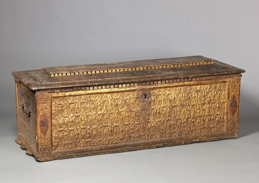 Кассоне, около 1425–1450 гг. Древесина сосны и тополя, покрытие из гельсо, частичная позолота, формовка и роспись; 20 дюймов на 58,7 дюйма. Музей Метрополитен, Нью-Йорк. (Public Domain)