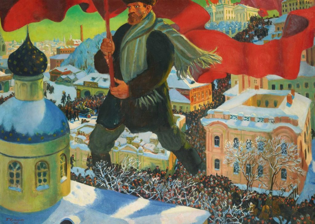 «Большевик», картина Бориса Кустодиева (1920) | [Борис Кустодиев (1878–1927/ПД)