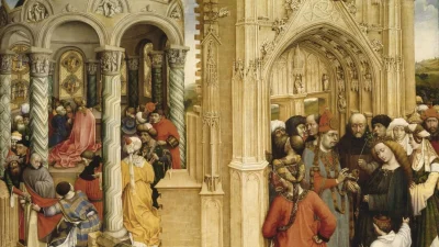 «Обручение Девы Марии», 1420-1430, мастер из Флемаля. Национальный музей Прадо, Мадрид, Испания. (Public Domain)