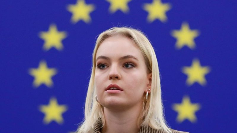Фото: Дарья Навальная в Европейском парламенте в Страсбурге 15 декабря 2021 года.  (JULIEN WARNAND/POOL/AFP via Getty Images) 
