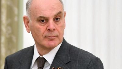 Фото: Президент республики Абхазия Аслан Бжания. (ALEXEY NIKOLSKY/POOL/AFP via Getty Images) 
