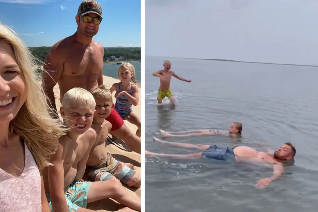 Уоллики во время прогулки по пляжу. (Courtesy of Nate Wallick)