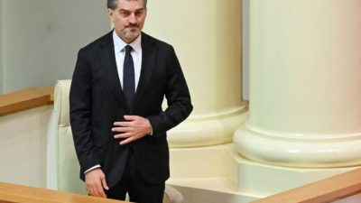 Михаил Кавелашвили выбран новым президентом Грузии 14 декабря 2024 года, Тбилиси, Грузия. (VANO SHLAMOV/AFP via Getty Images) 
