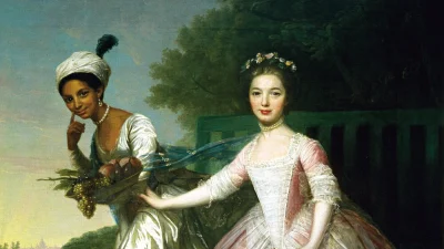 «Портрет Дайдо Элизабет Белль и леди Элизабет Мюррей», 1778 г., автор Дэвид Мартин. Дворец Скоун, Шотландия. (Public Domain)