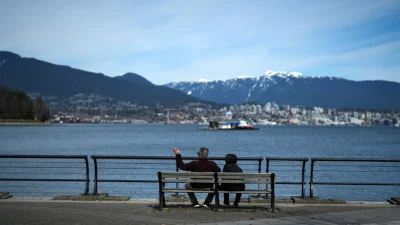 Вид с набережной в Ванкувере 29 марта 2023 года. (The Canadian Press/Darryl Dyck)