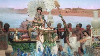 Лоуренс Альма-Тадема «Обретение Моисея», 1904 год. Масло на холсте. (Public Domain)