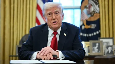 Президент США Дональд Трамп в Овальном кабинете Белого дома в Вашингтоне 26 марта 2025 года. (Mandel Ngan/AFP via Getty Images)