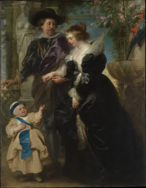 «Рубенс, Елена Фоурмен (1614–1673) и их сын Франс (1633–1678)», около 1635 года, Питер Пауль Рубенс. Масло, дубовая панель, 204 см на 158 см. Метрополитен-музей, Нью-Йорк. (Public Domain)
