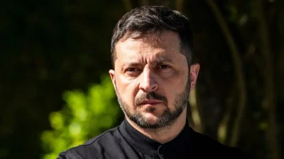 Президент Украины Владимир Зеленский выступает на пресс-конференции в замке Марселисборг в Орхусе, Дания, 3 июля 2025 года. (Martin Sylvest Andersen/Getty Images)