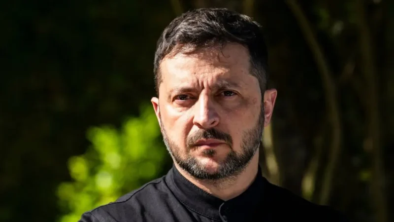 Президент Украины Владимир Зеленский выступает на пресс-конференции в замке Марселисборг в Орхусе, Дания, 3 июля 2025 года. (Martin Sylvest Andersen/Getty Images)