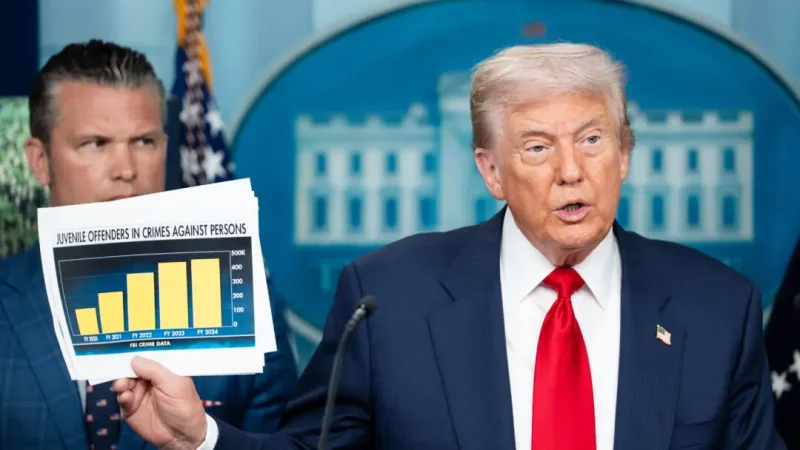 Президент Дональд Трамп выступает на брифинге для прессы в Белом доме в Вашингтоне 11 августа 2025 года. (Madalina Kilroy/The Epoch Times)