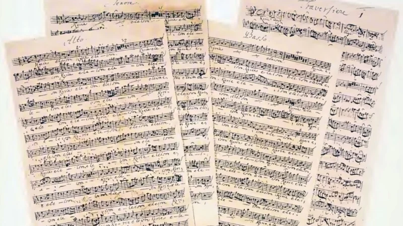 Kyrie и Gloria из Мессы си минор, И. С. Бах. Хранится в Библиотеке Конгресса. (Public Domain)
