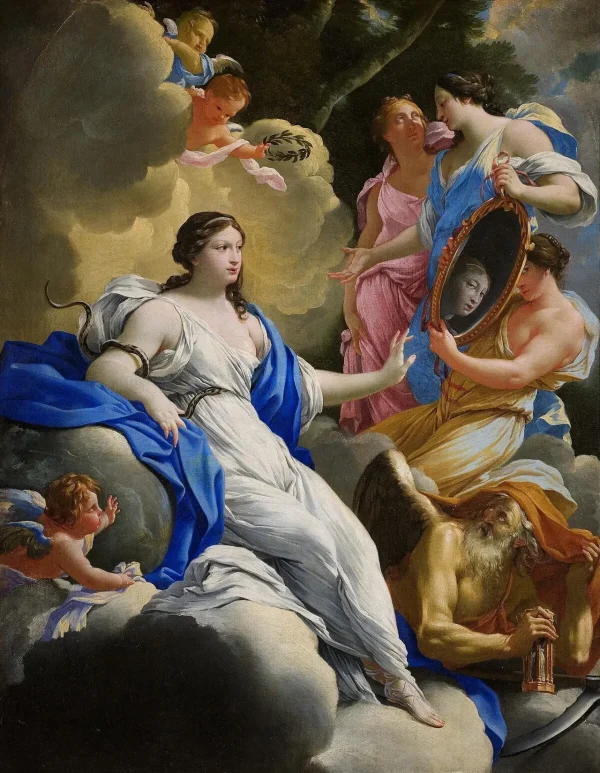 «Аллегория благоразумия», 1645, Симон Вуэ. Холст, масло; 116,5 см на 90 см. Музей Фабра, Монпелье, Франция. (Public Domain)