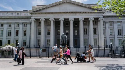 Министерство финансов США в Вашингтоне, 30 июня 2025 года. (Madalina Kilroy/The Epoch Times)