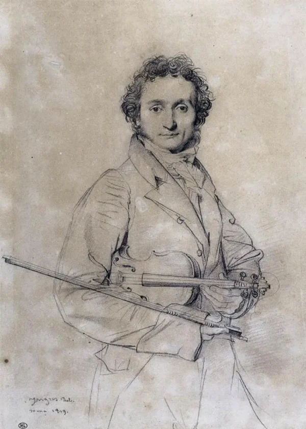 Портрет Никколо Паганини, 1819 год, работа Жана-Огюста-Доминика Энгра. (Public Domain)