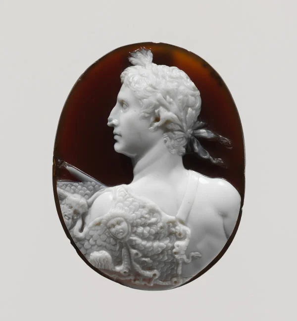 Камея с портретом императора Августа, около 41–54 гг. н. э. Сардоникс; 3,65 см на 2,8 см на 0,8 см. Метрополитен-музей, Нью-Йорк. (Public Domain)