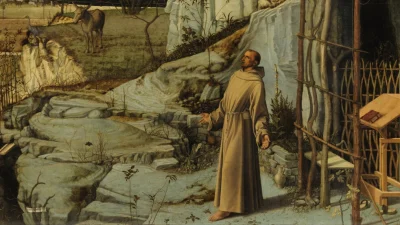 Фрагмент картины «Святой Франциск в пустыне», примерно 1475–1480 гг., автор Джованни Беллини. Коллекция Фрика, Нью-Йорк. (Public Domain)