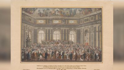 Иллюстрация к исполнению «Сотворения мира» Гайдна в Вене в 1808 году. Автор: Бальтазар Виганд, 1909. (Public Domain)